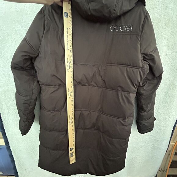 Vintage COOGI Long Brown Puffer Coat Jacket Women's Size 1X Hooded READ - Picture 16 of 16